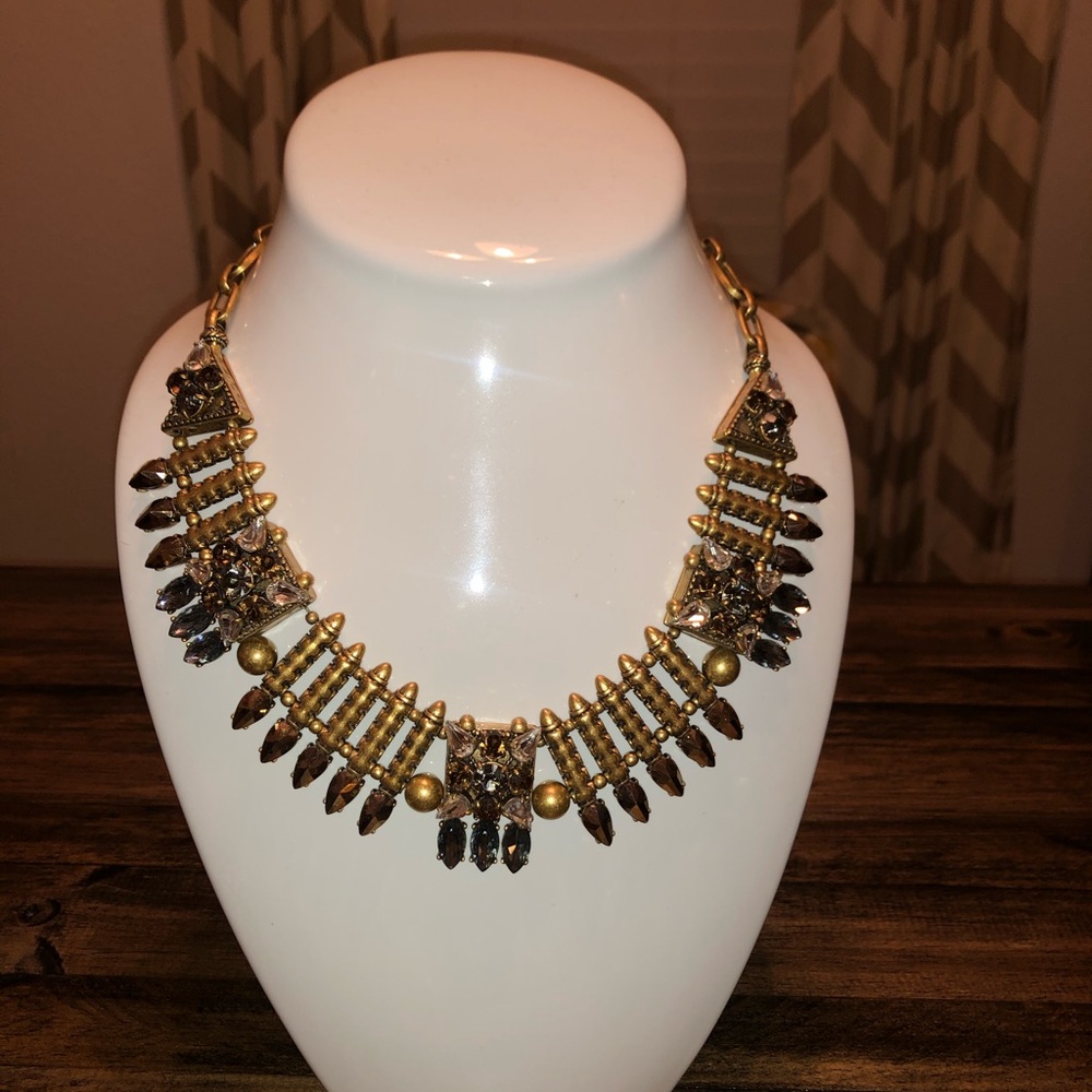 Gold JCrew statement necklace